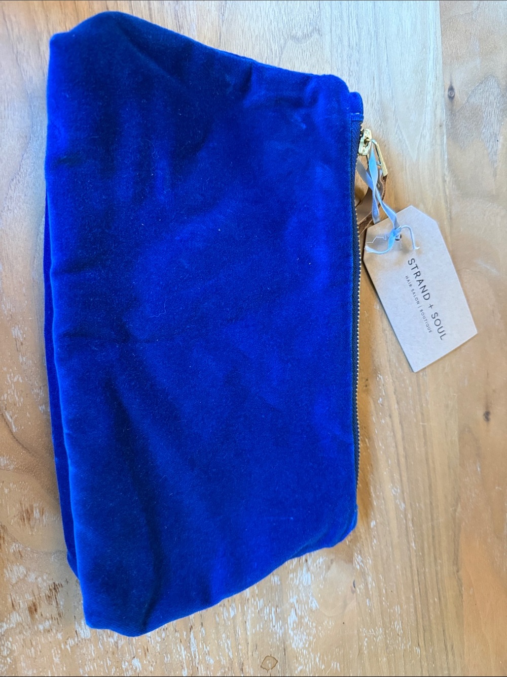 Sapphire Velvet Pouch